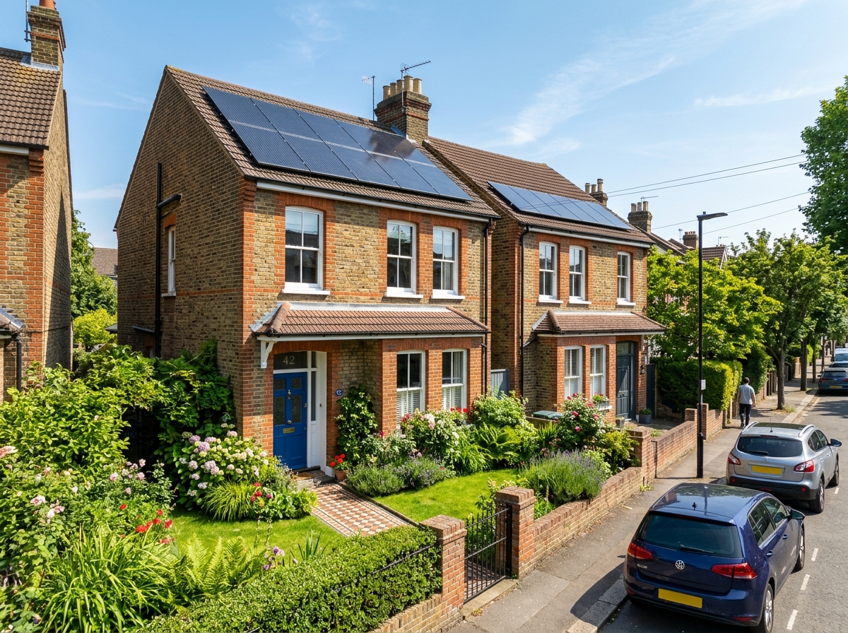 4kW solar panel installation on semi-detached house in Walthamstow London E17